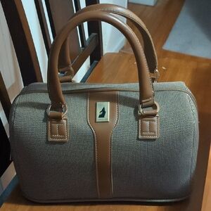 London Fog Brown Handbag Carry On Luggage Unisex